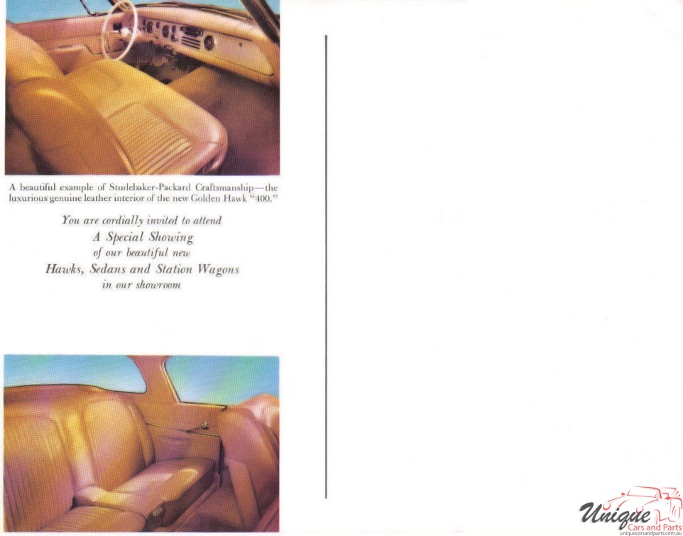 1957 Studebaker Golden Hawk Folder Page 1